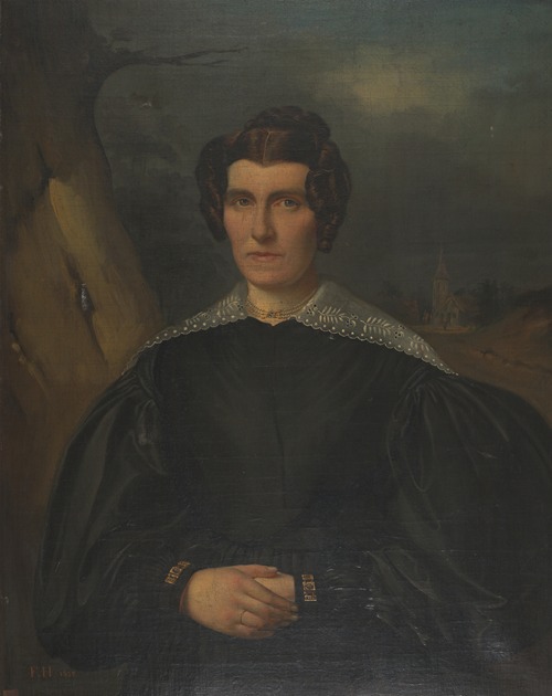 Portret van Christine Joséphine Dons de Lovendeghem, echtgenote van Charles Joseph Marie d’Hane de Steenhuyse.