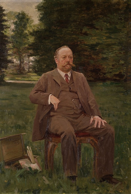 Fernand Scribe in his Garden