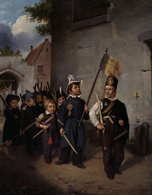 Children Playing Soldier