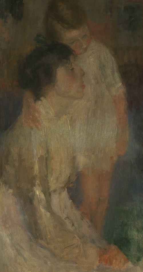 Tenderness or Portrait of Maria Ide and Suzanne Daeye, Cook and Daughter of the Artist
