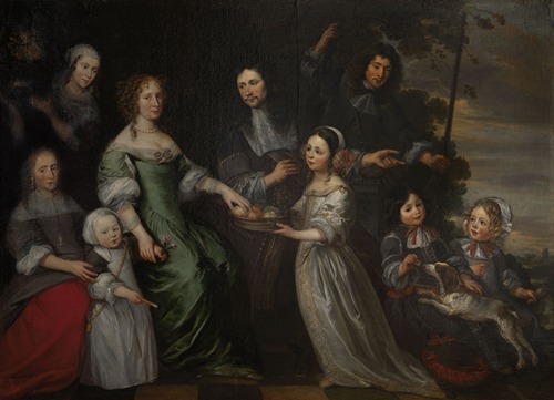 Portrait of Albert de Grass and Marie-Anne Pardo with their Family