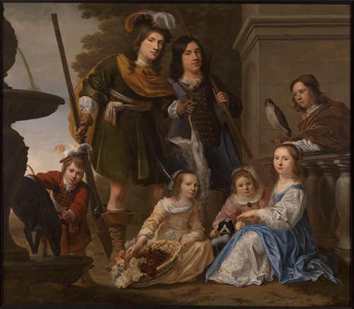 Family portrait of the children of Maerten Harpertsz. Tromp (1598-1653)