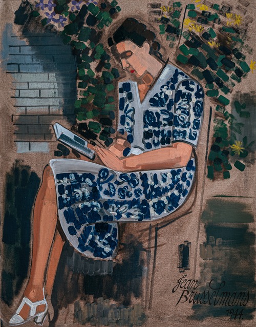 Jeune femme, lisant