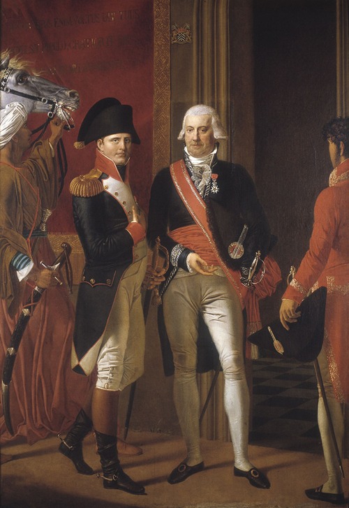 Mayor De Croeser receives Napoleon Bonaparte in the City Hall of Bruges, 1803