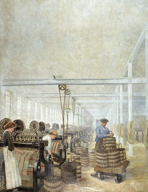 Interior of a Flax Spinning Mill