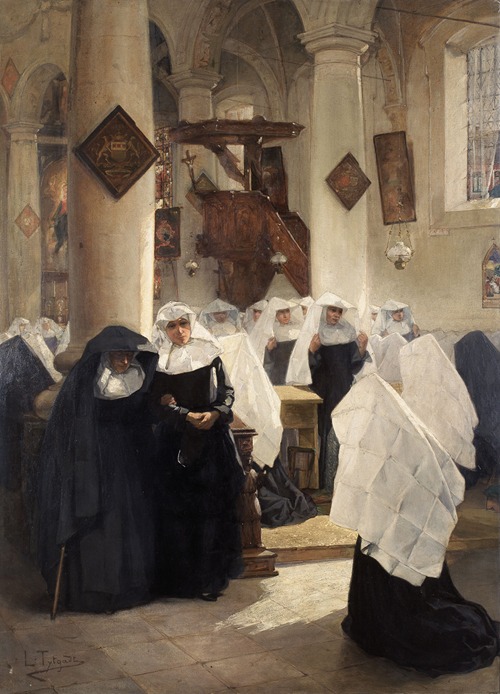 After Mass in the Church of the Onze-Lieve-Vrouw Ter Hoye Beguinage in Ghent