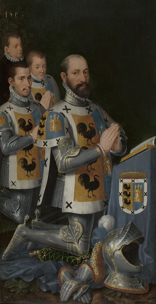 Portrait of Jan Lopez Gallo and his three Sons