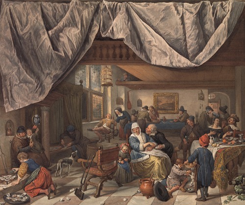 Eene voorstelling van het menschelijk leven (naar Jan Steen)