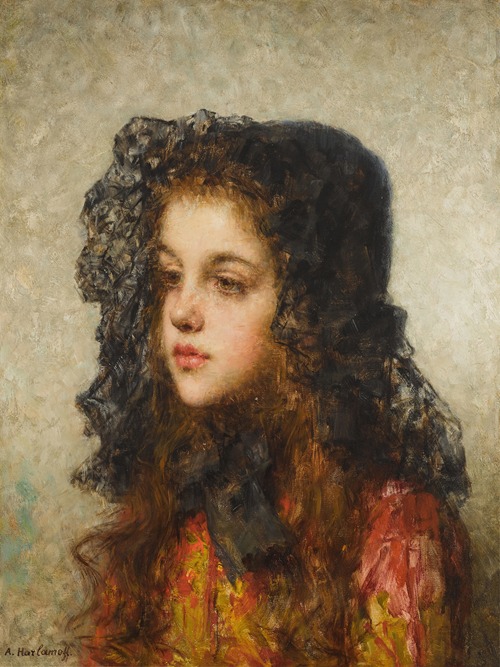 Lesendes Mädchen - Artvee