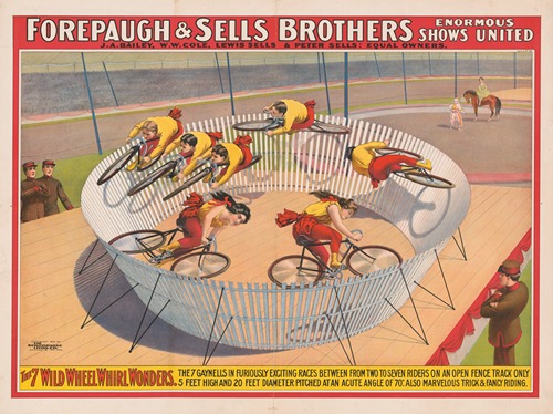 Forepaugh & Sells Brothers enormous shows united. The 7 wild wheel whirl wonders. The 7 Gaynells …