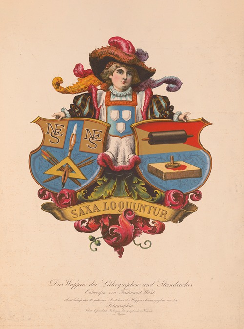 Das wappen der lithographen and steindrucker