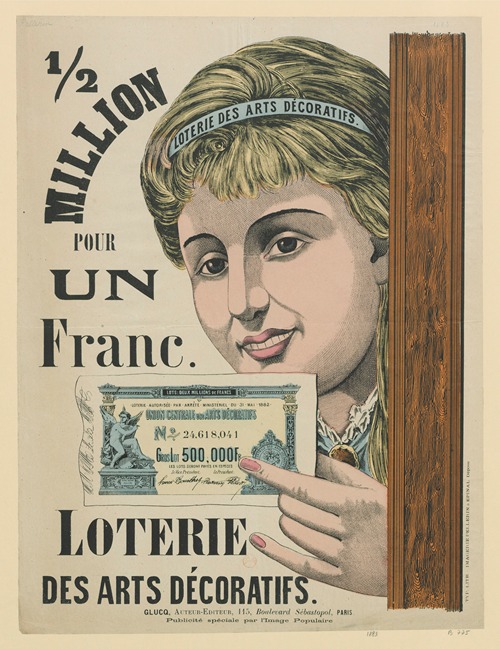 Loterie des Arts Décoratifs ; 1-2 million pour un Franc