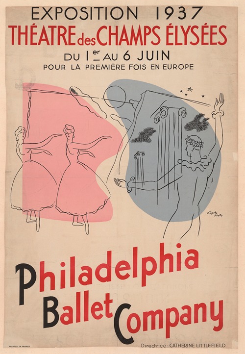 Exposition 1937. Théâtre des Champs-Élysées, du 1er au 6 juin, pour la première fois en Europe – Philadelphia Ballet Company