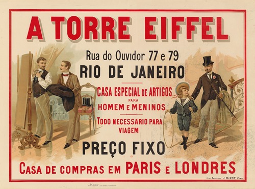 A Torre Eiffel, rua do Ouvidor 77 e 79, Rio de Janeiro – Casa especial de artigos para homeme meninos