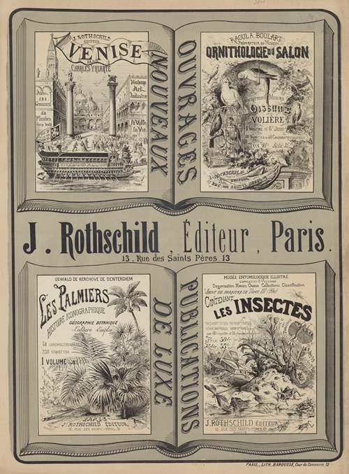 J. Rothschild, éditeur, Paris. 13, rue des Saints Pères… Ouvrages nouveaux… Publications de luxe