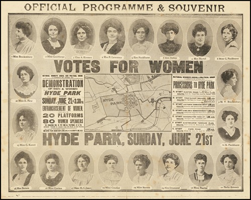 Official Programme & Souvenir of the Women’s Sunday March on 21 June 1908 in Hyde Park