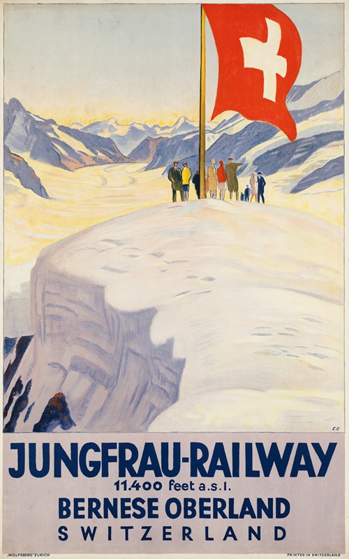 Jungfrau-Railway. 11.400 feet a.s.i. Bernese Oberland, Switzerland