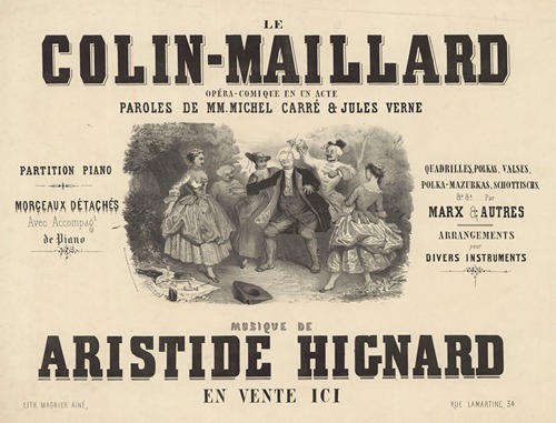 Le Colin-Maillard. Opéra-comique en un acte. Paroles de MM. Michel Carré et Jules Verne… Musique de Aristide Hignard