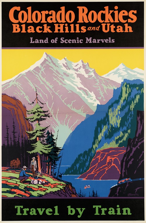 Colorado Rockies, Black Hills, and Utah. Land of scenic marvels. Travel by train