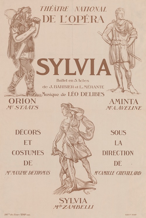 Théâtre National de l’Opéra. Sylvia. Ballet en 3 actes de J. Barbier et L. Mérante