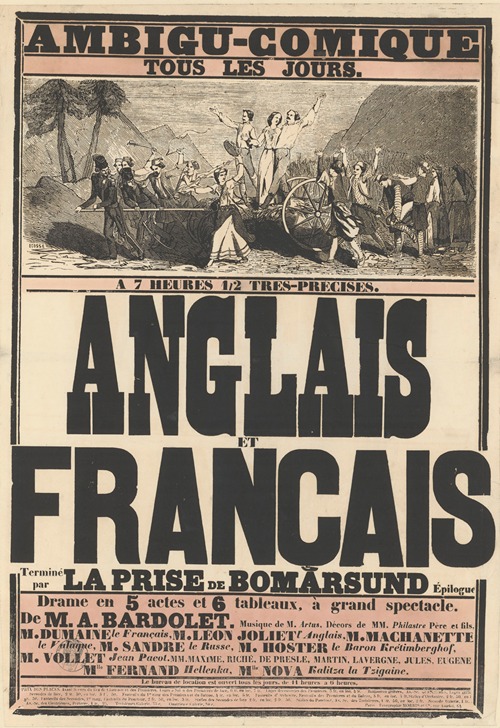 Ambigu-Comique … Anglais et français terminé par la prise de Bomarsund …, drame en 5 actes et 6 tableaux, à grand spectacle de M. A. Bardolet