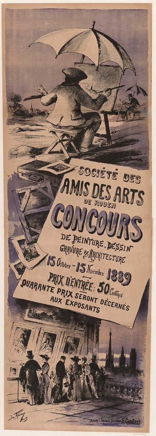 Société des amis des Arts de Rouen. Concours de peinture, dessin, gravure & architecture, 15 octobre – 15 novembre 1889