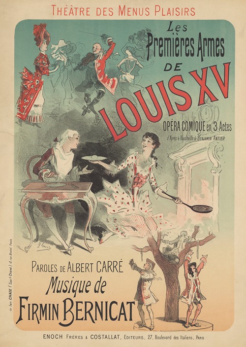 Théâtre des Menus-Plaisirs. Les premières armes de Louis XV… Musique de Firmin Bernicat