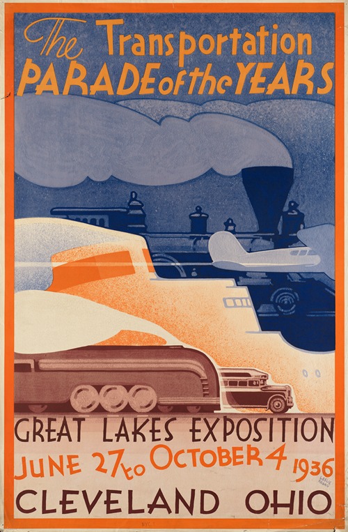 The transportation parade of the years. Great Lakes Exposition, June 27 to October 4, 1936, Cleveland, Ohio