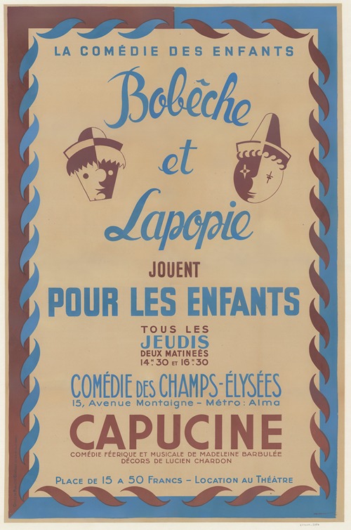 La comédie des enfants. Bobêche et Lapopie jouent pour les enfants