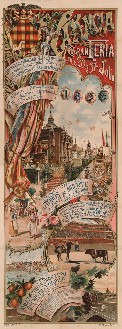 Valencia, gran feria del 20 al 31 de Julio 1893