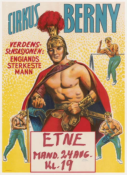 Cirkus Berny – Verdenssensasjonen Englands sterkeste mann – Etne mandag 24. august 1970