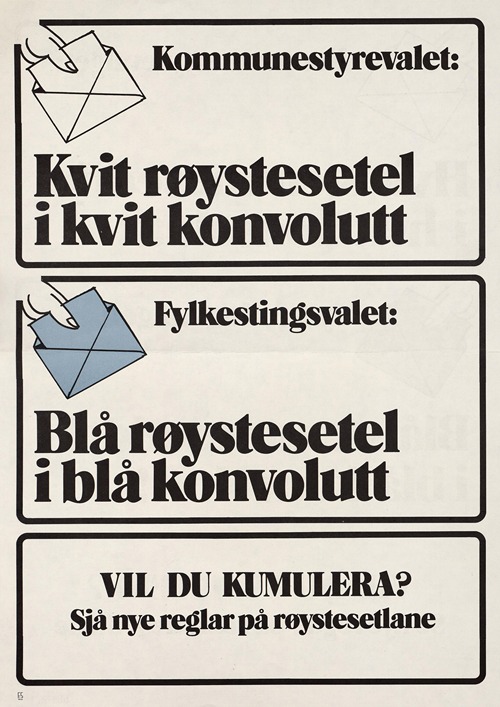 Kommunestyrevalet ; Fylkestingsvalet