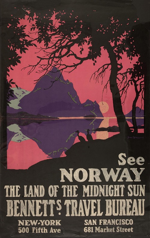 See Norway the land of the midnight sun; Bennetts’s Travel Bureau, New-York, San Francisco