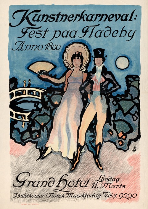 Kunstnerkarneval; Fest paa Fladeby Anno 1800