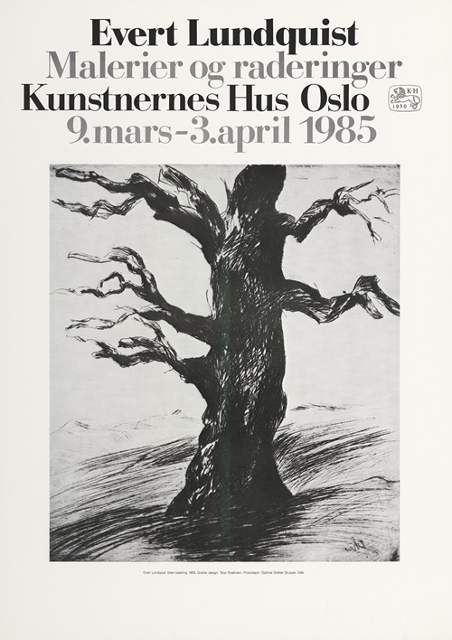 Evert Lundquist. Malerier og raderinger. Kunstnernes Hus Oslo. 9.mars-3.april 1985.