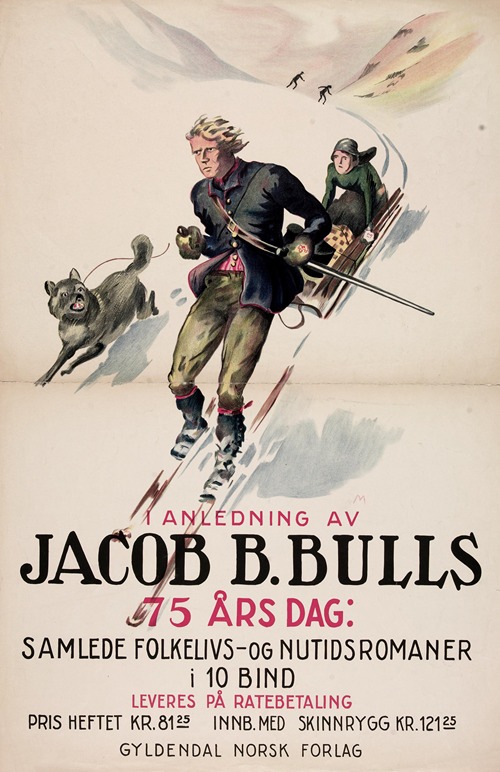 I anledning av Jacob B. Bulls 75 års dag; Samlede folkelivs- og nutidsromaner i 10 bind