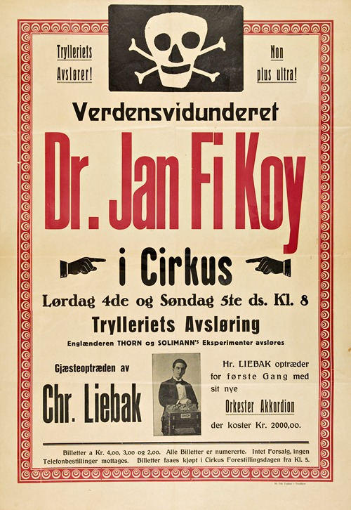 Verdensvidunderet Dr. Jan Fi Koy i Circus