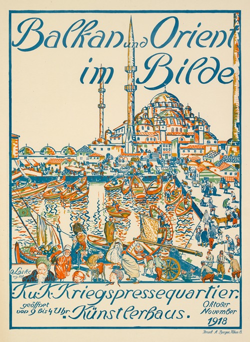 Plakat der Ausstellung ‘Balkan und Orient im Bilde’ im Künstlerhaus in Wien