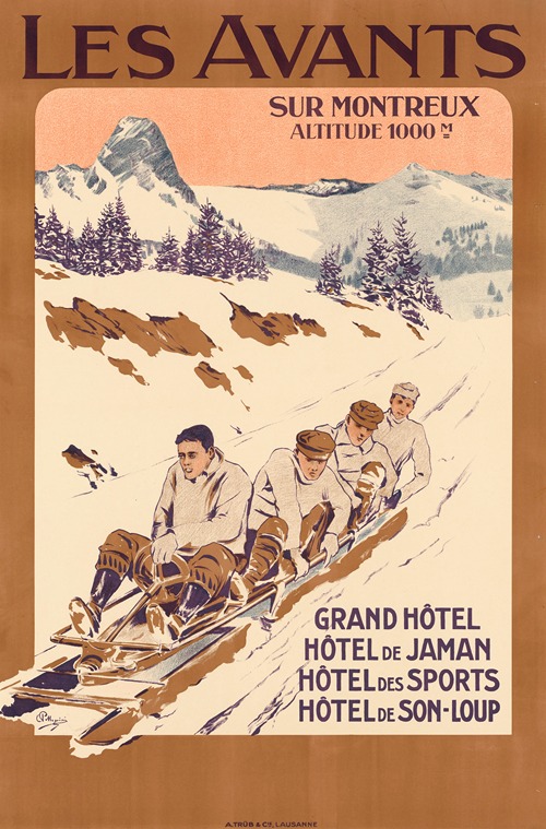 Les Avants. Grand Hôtel de Jaman, Hôtel des Sports et Hôtel de Son-Loup