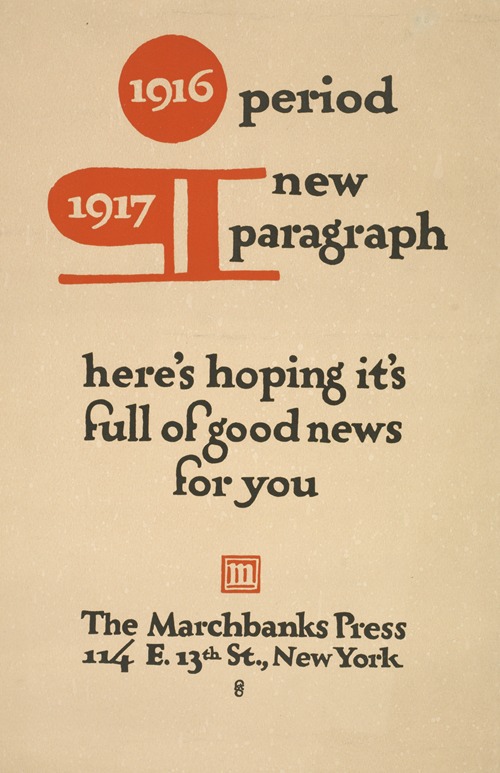 1916 period 1917 new paragraph […] The Marchbanks press.
