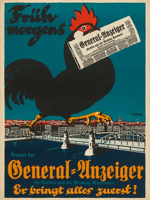 Früh morgens kommt der General-Anzeiger für Stettin und die Provinz Pommern