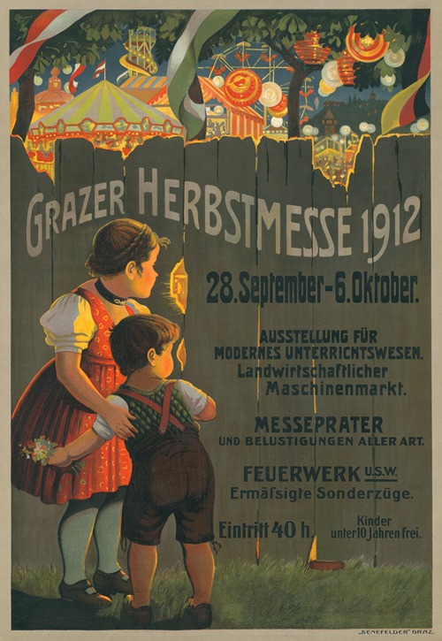 Grazer Herbstmesse 1912. Ausstellung für modernes Unterrichtswesen. Landwirtschaftlicher Maschinenmarkt