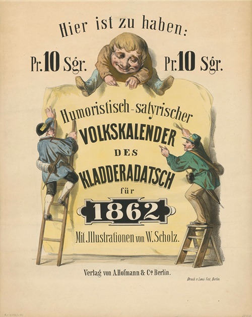 Humoristisch-satyrischer Volkskalender des Kladderadatsch für 1862