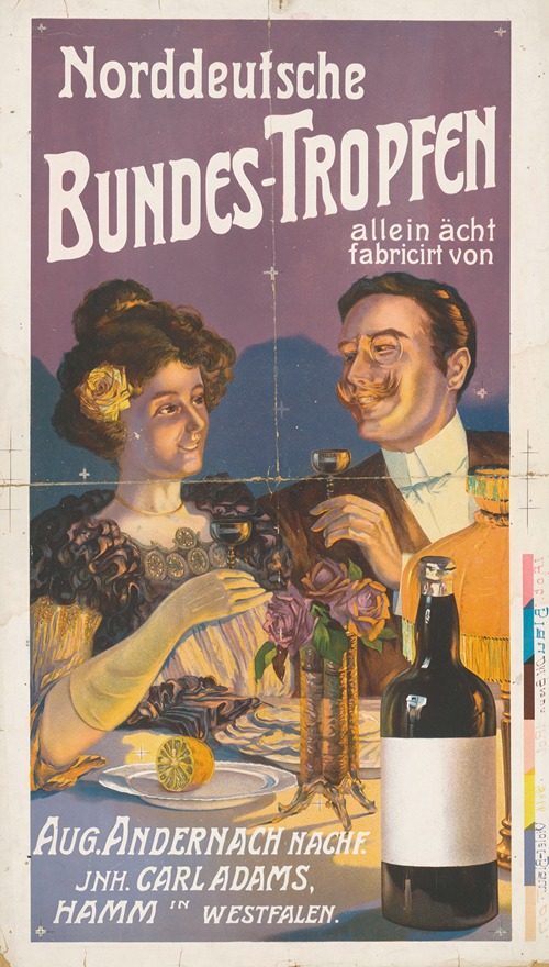Norddeutsche Bundestropfen. Andernach Nachfolger, Carl Adams, Hamm, Westfalen