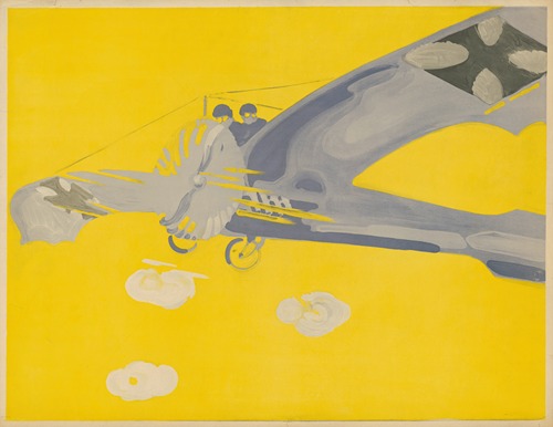 Zweisitziger Doppeldecker. Militärflugzeug