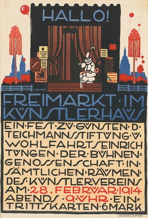 Hallo! Freimarkt im Künstlerhaus. Ein Fest zugunsten der Teichmannstiftung