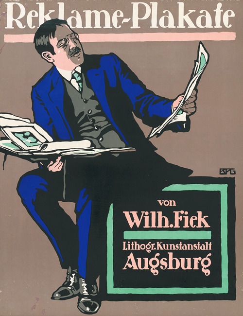 Reklame-Plakate von Wilhelm Fink Lithogr. Kunstanstalt Augsburg