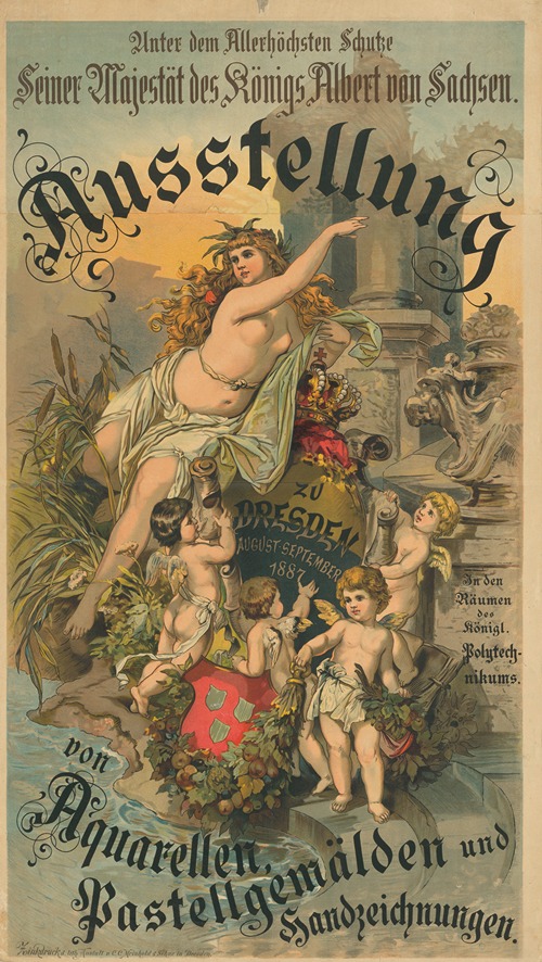 Ausstellung von Aquarellen, Pastellgemälden und Handzeichnungen zu Dresden