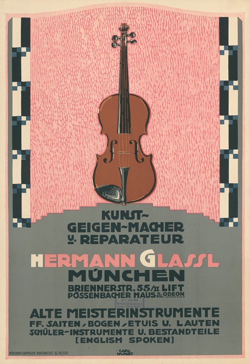 Kunst-Geigen-Macher und Reparateur Hermann Glassl München