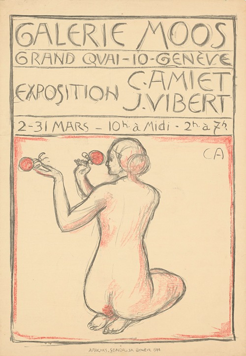 Galerie Moos. Exposition C. Amiet, J. Vibert